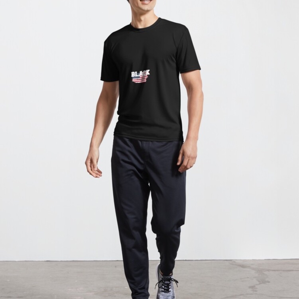 Black summer Independence Day Boat Shirt